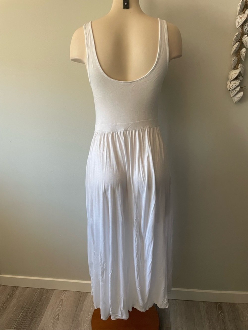 NEW Wilfred Market Midi Tank Dress Fit Flare White Size Small - Picture 3 of 7